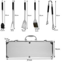 Przybory do grilla- zestaw 5 akcesoriów + walizka